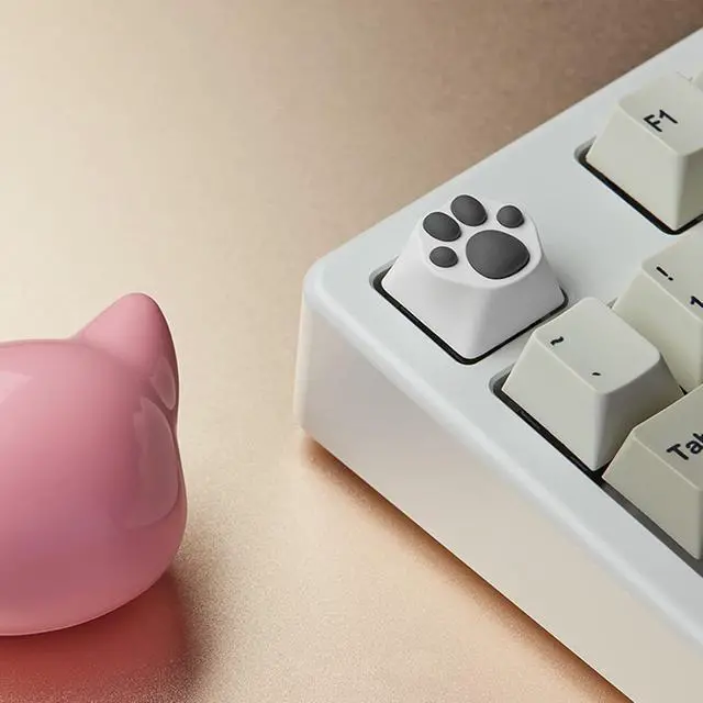 Alt view image 2 of 7 - ZOMOPLUS Cute Cat-Claws Keycap - 3D Model OEM Profile Custom Key Caps for Cherry MX Switches Mechanical Gaming Keyboard - Catpaw ESC-Key (WhiteGray-1pcs)