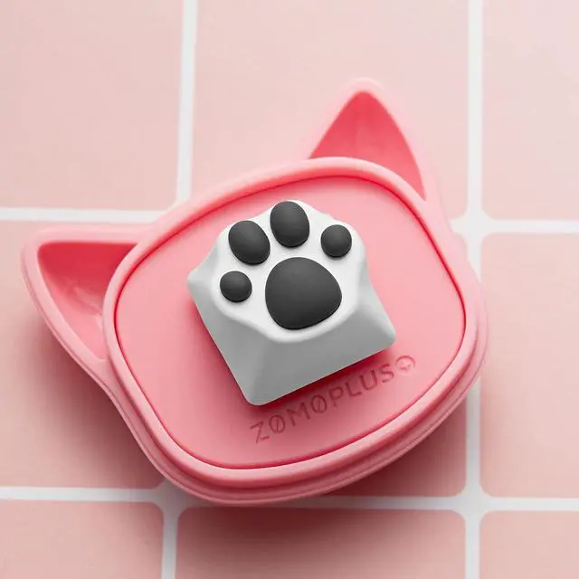 Alt view image 5 of 7 - ZOMOPLUS Cute Cat-Claws Keycap - 3D Model OEM Profile Custom Key Caps for Cherry MX Switches Mechanical Gaming Keyboard - Catpaw ESC-Key (WhiteGray-1pcs)