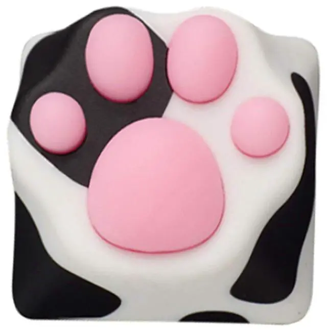 Main image of ZOMOPLUS Cute Keycaps,Novelty Cat-Claws Keycap 3D Model OEM Profile Keyboard Keycaps Squishy-Paws Custom Key Caps for Cherry MX Switches Mechanical Gaming Keyboard Catpaw ESC-Key Keycap(Cow1pcs)