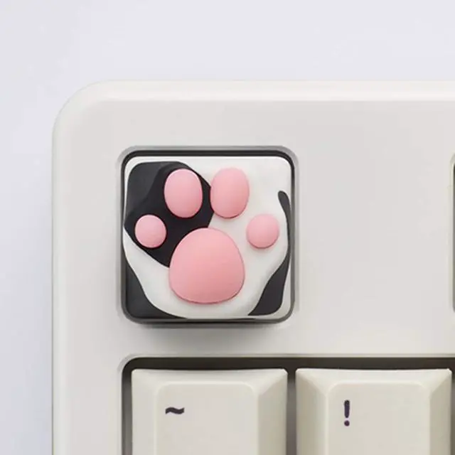 Alt view image 2 of 7 - ZOMOPLUS Cute Keycaps,Novelty Cat-Claws Keycap 3D Model OEM Profile Keyboard Keycaps Squishy-Paws Custom Key Caps for Cherry MX Switches Mechanical Gaming Keyboard Catpaw ESC-Key Keycap(Cow1pcs)