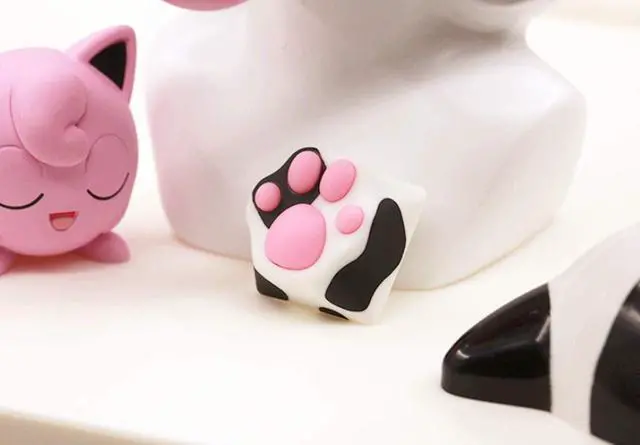 Alt view image 4 of 7 - ZOMOPLUS Cute Keycaps,Novelty Cat-Claws Keycap 3D Model OEM Profile Keyboard Keycaps Squishy-Paws Custom Key Caps for Cherry MX Switches Mechanical Gaming Keyboard Catpaw ESC-Key Keycap(Cow1pcs)