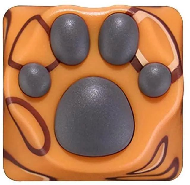 Main image of Cute Cat-Claws 3D Model OEM Profile Keyboard Keycaps for Cherry MX Switches Mechanical Gaming Keyboard - Catpaw ESC-Key Keycap (Leopard, 1pcs)