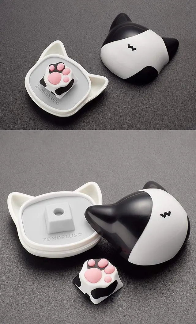 Alt view image 7 of 7 - ZOMOPLUS Cute Keycaps,Novelty Cat-Claws Keycap 3D Model OEM Profile Keyboard Keycaps Squishy-Paws Custom Key Caps for Cherry MX Switches Mechanical Gaming Keyboard Catpaw ESC-Key Keycap(Cow1pcs)