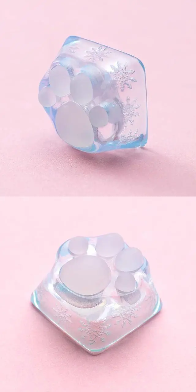 Alt view image 3 of 7 - Cute Keycaps,Novelty Cat-Claws Keycap 3D Model OEM Profile Keyboard Keycaps Squishy-Paws Custom Key Caps for Cherry MX Switches Mechanical Gaming Keyboard ESC-Key Keycap(Translucent-Blue1pcs)