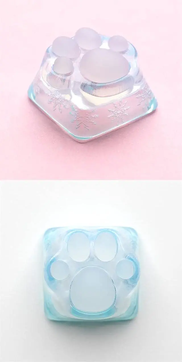 Alt view image 4 of 7 - Cute Keycaps,Novelty Cat-Claws Keycap 3D Model OEM Profile Keyboard Keycaps Squishy-Paws Custom Key Caps for Cherry MX Switches Mechanical Gaming Keyboard ESC-Key Keycap(Translucent-Blue1pcs)
