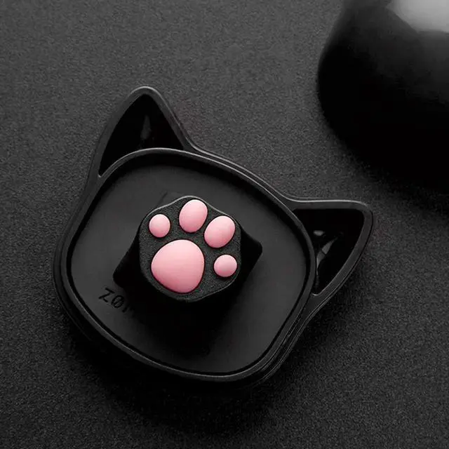 Alt view image 5 of 7 - ZOMOPLUS Cute Keycaps,Novelty Cat-Claws Keycap 3D Model OEM Profile Keyboard Keycaps Squishy-Paws Custom Key Caps for Cherry MX Switches Mechanical Gaming Keyboard Catpaw ESC-Key Keycap(Black1pcs)