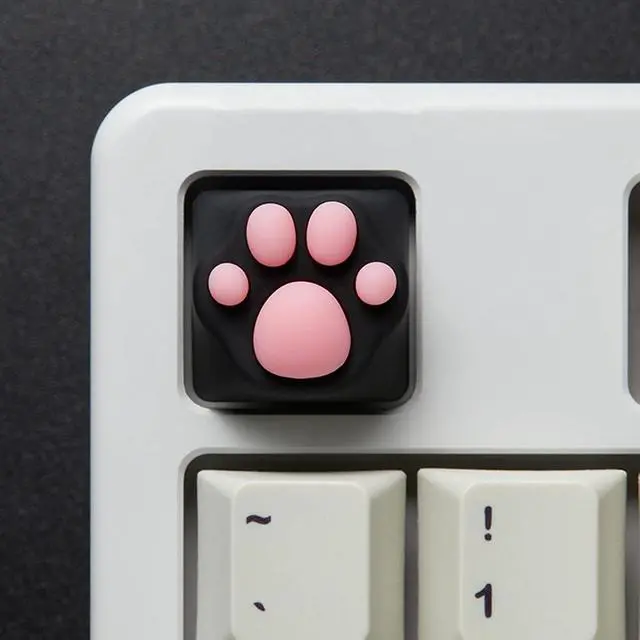 Alt view image 2 of 7 - ZOMOPLUS Cute Keycaps,Novelty Cat-Claws Keycap 3D Model OEM Profile Keyboard Keycaps Squishy-Paws Custom Key Caps for Cherry MX Switches Mechanical Gaming Keyboard Catpaw ESC-Key Keycap(Black1pcs)
