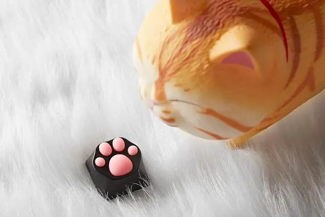 Alt view image 4 of 7 - ZOMOPLUS Cute Keycaps,Novelty Cat-Claws Keycap 3D Model OEM Profile Keyboard Keycaps Squishy-Paws Custom Key Caps for Cherry MX Switches Mechanical Gaming Keyboard Catpaw ESC-Key Keycap(Black1pcs)