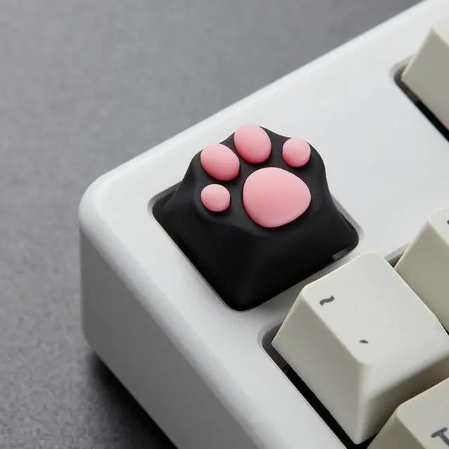 Alt view image 3 of 7 - ZOMOPLUS Cute Keycaps,Novelty Cat-Claws Keycap 3D Model OEM Profile Keyboard Keycaps Squishy-Paws Custom Key Caps for Cherry MX Switches Mechanical Gaming Keyboard Catpaw ESC-Key Keycap(Black1pcs)