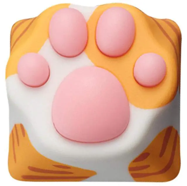Main image of ZOMOPLUS Cute Keycaps,Novelty Cat-Claws Keycap 3D Model OEM Profile Keyboard Keycaps Squishy-Paws Custom Key Caps for Cherry MX Switches Mechanical Gaming Keyboard(Orange1pcs)