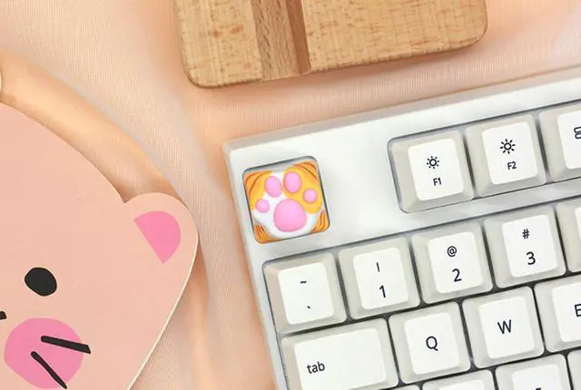 Alt view image 5 of 7 - ZOMOPLUS Cute Keycaps,Novelty Cat-Claws Keycap 3D Model OEM Profile Keyboard Keycaps Squishy-Paws Custom Key Caps for Cherry MX Switches Mechanical Gaming Keyboard(Orange1pcs)