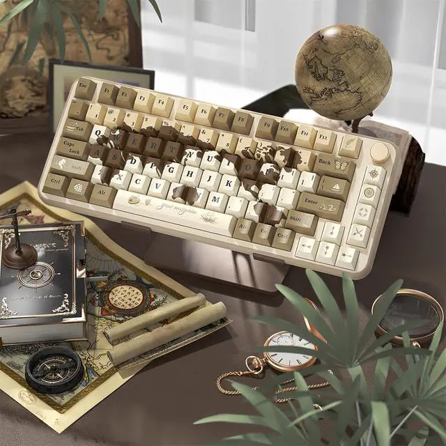 Alt view image 4 of 7 - PBT Retro Keycaps,Cherry Profile Dye-Sub Keycaps 75 Percent 138 Keys Custom Keyboard Keycaps Set for 60% 65% 100Percent Full Size Cherry MX Switch ANSI Layout Mechanical Gaming Keyboard (01)