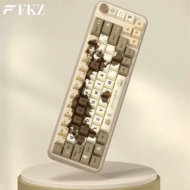 Alt view image 7 of 7 - PBT Retro Keycaps,Cherry Profile Dye-Sub Keycaps 75 Percent 138 Keys Custom Keyboard Keycaps Set for 60% 65% 100Percent Full Size Cherry MX Switch ANSI Layout Mechanical Gaming Keyboard (01)