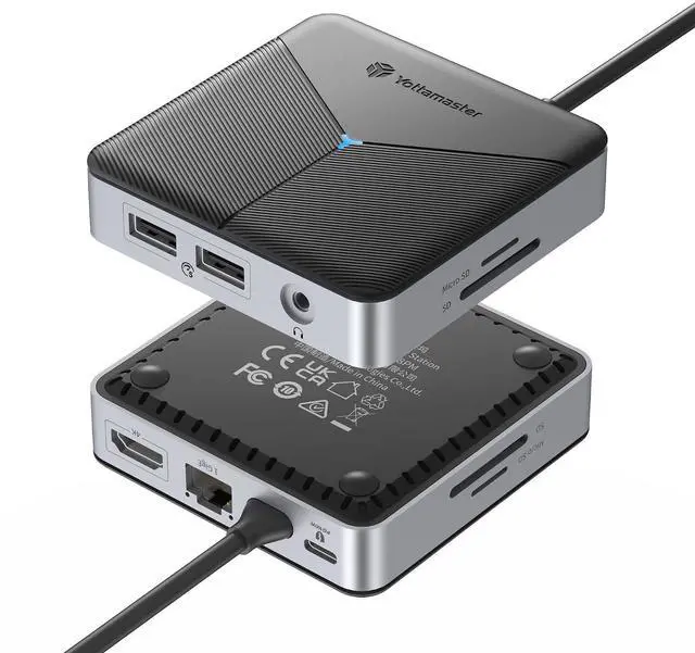 Main image of Laptop Docking Station 8 in 1, USB C Hub with 2XUSB-A 3.0, 100W Power Delivery, 4K@60Hz HDMI, SD/TF, RJ45, 3.5mm Audio, USB Multiport C Adapter for MacBook/DELL/HP/Lenovo