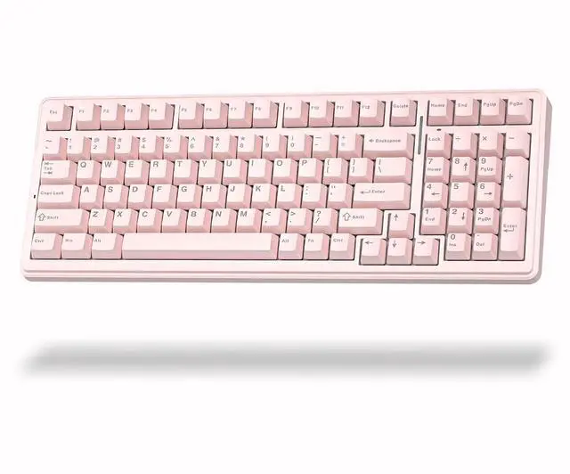 Main image of Aula F99 Wireless Silent Mechanical Keyboard, Tri-Mode 2.4GHz/BT5.0/USB-C, Hot Swappable Custom Keyboard, Pre-lubed Linear Switches, Gasket Structure RGB Backlit, Pink Gaming Keyboards for PC/Laptop