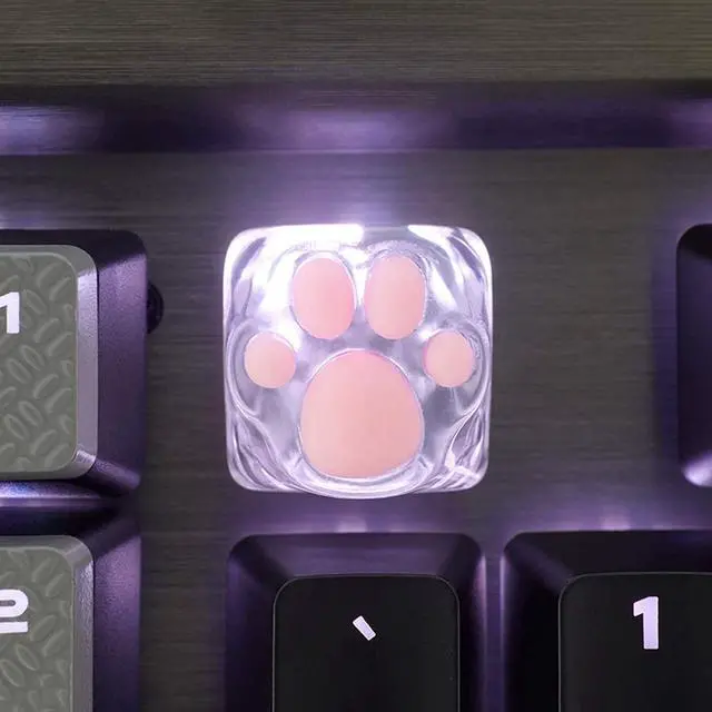 Alt view image 4 of 7 - ZOMOPLUS Cute Keycaps,Novelty Cat-Claws Keycap 3D Model OEM Profile Keyboard Keycaps Custom Key Caps for Cherry MX Switches Mechanical Gaming Keyboard Catpaw ESC-Key Keycap(Translucent-1pcs)