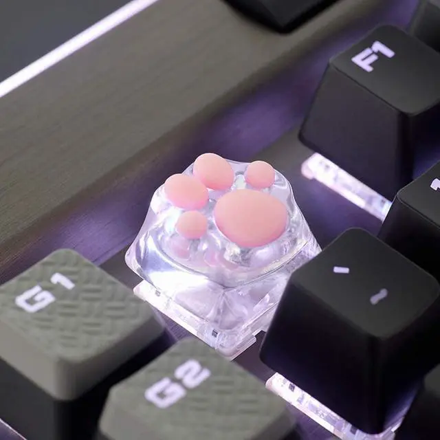 Alt view image 7 of 7 - ZOMOPLUS Cute Keycaps,Novelty Cat-Claws Keycap 3D Model OEM Profile Keyboard Keycaps Custom Key Caps for Cherry MX Switches Mechanical Gaming Keyboard Catpaw ESC-Key Keycap(Translucent-1pcs)