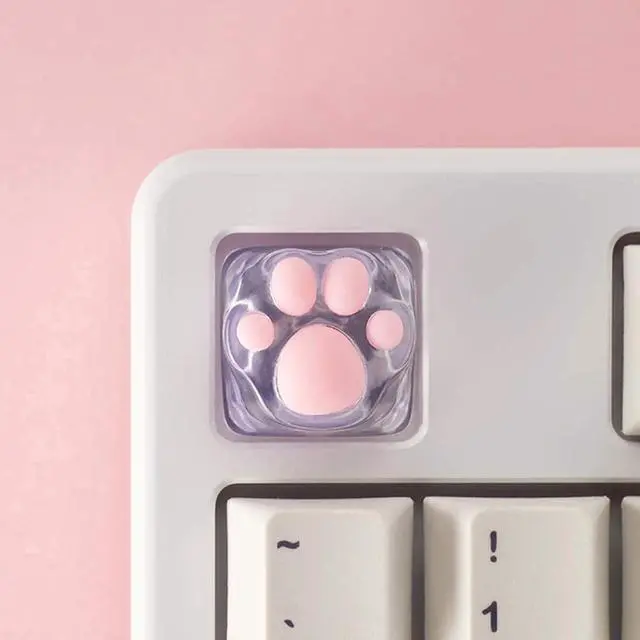 Alt view image 5 of 7 - ZOMOPLUS Cute Keycaps,Novelty Cat-Claws Keycap 3D Model OEM Profile Keyboard Keycaps Shine-Though Custom Key Caps for Cherry MX Switches Mechanical Gaming Keyboards(Translucent 2 Pack)