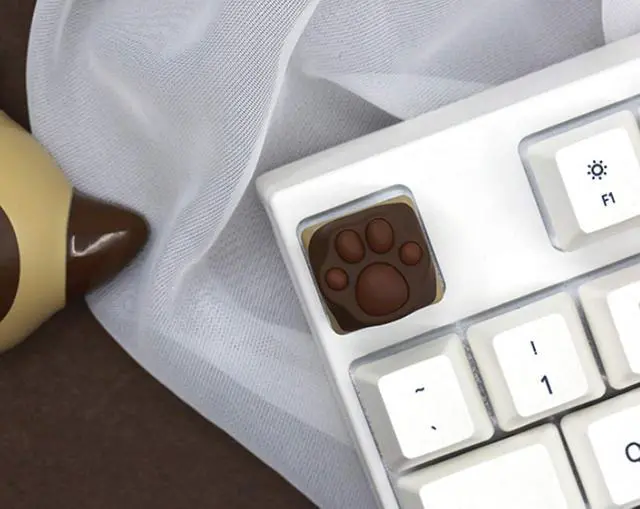 Alt view image 5 of 7 - Zomoplus Cute Cat-Claws Keycap 3D Model OEM Profile Keyboard Key Caps for Cherry MX Switches Mechanical Gaming Keyboard Catpaw ESC-Key Keycap (Siamese 1pcs)