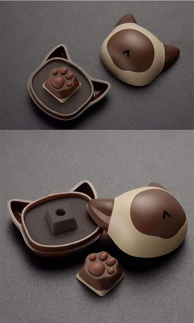 Alt view image 7 of 7 - Zomoplus Cute Cat-Claws Keycap 3D Model OEM Profile Keyboard Key Caps for Cherry MX Switches Mechanical Gaming Keyboard Catpaw ESC-Key Keycap (Siamese 1pcs)