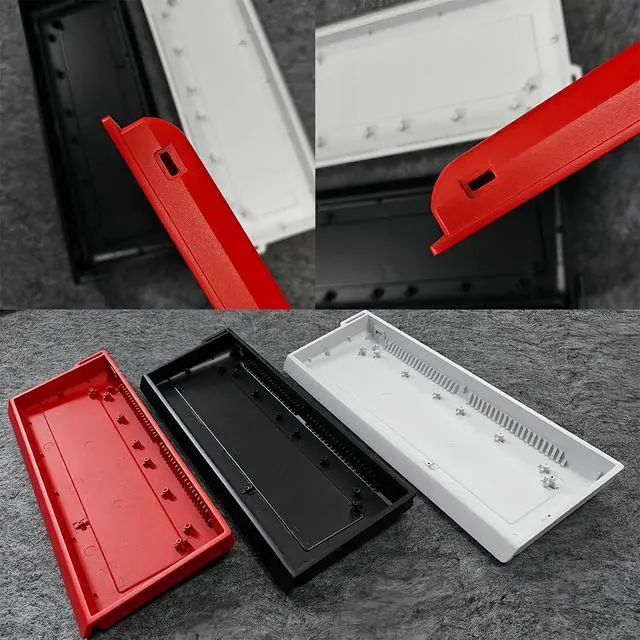 Alt view image 3 of 6 - H60 Aluminum Keyboard Case,60% Compact Customized Mechanical Gaming Keyboard Housing Compatible with Wooting60/Win60/GH60/MADLIONS MAD60HE/61Keys Barebones Keyboard DIY (Red)