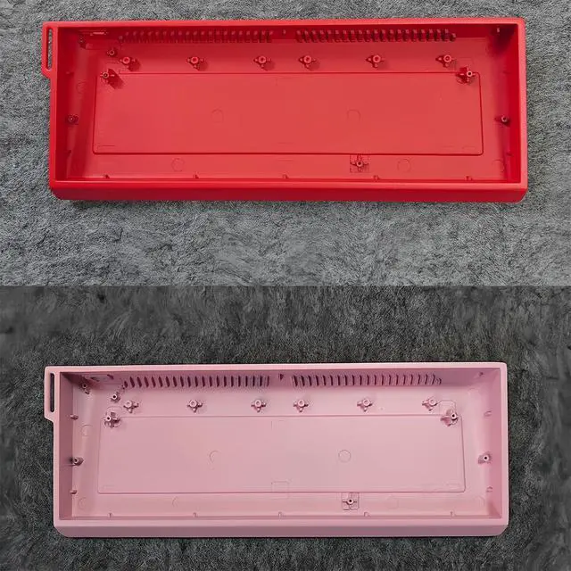 Alt view image 4 of 6 - H60 Aluminum Keyboard Case,60% Compact Customized Mechanical Gaming Keyboard Housing Compatible with Wooting60/Win60/GH60/MADLIONS MAD60HE/61Keys Barebones Keyboard DIY (Red)