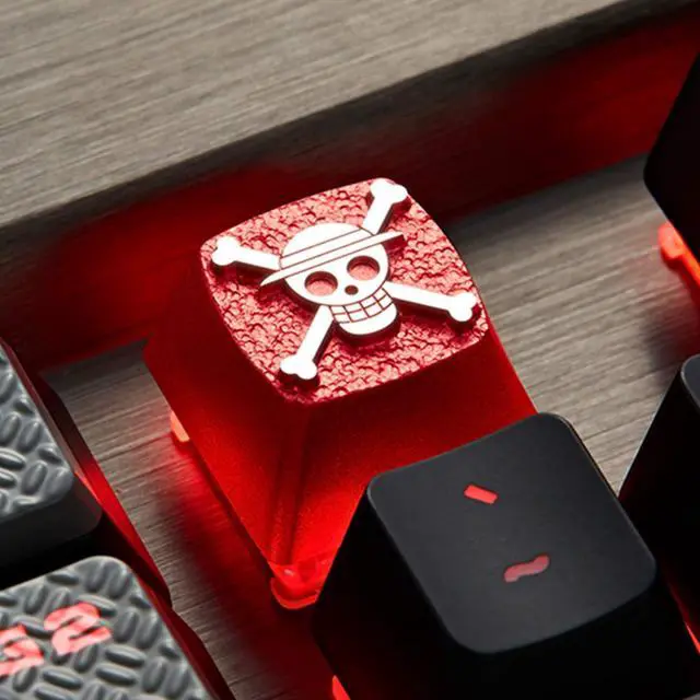 Alt view image 6 of 7 - X ZOMOPLUS Custom Japanese Anime Keycaps,Artisan Metal ESC Key Caps for Cherry MX Switches Mechanical Gaming Keyboard Replacement, PC Gamer Gifts (Red2)