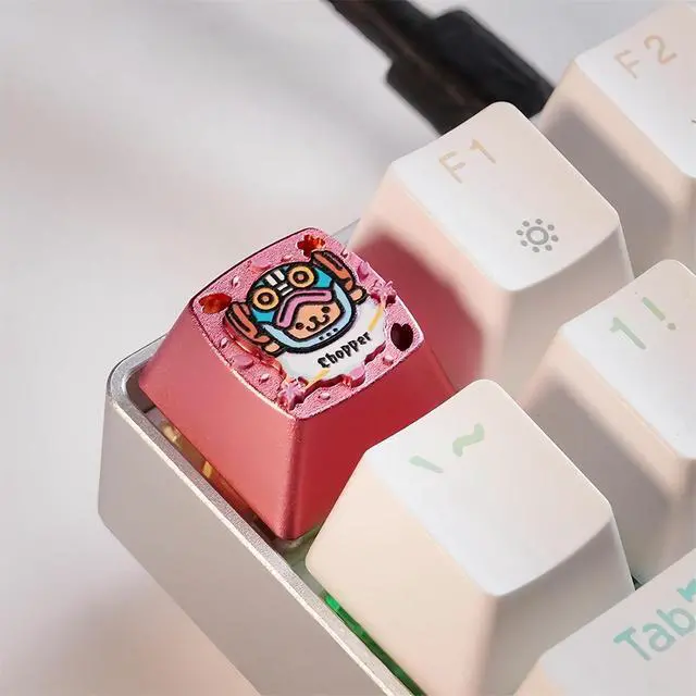 Alt view image 2 of 7 - X ZOMOPLUS Custom Japanese Anime Keycaps,Artisan Metal ESC Key Caps for Cherry MX Switches Mechanical Gaming Keyboard Replacement, PC Gamer Gifts (Pink)