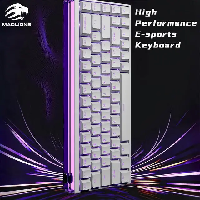 Alt view image 2 of 7 - X MADLIONS Nano 68 Rapid Trigger RGB Gaming Keyboard,Adjustable Actuation Hall Effect Magnetic Switch 65% Wired Mechanical Keyboard,8K Hz Polling Rate for PC/Mac Gamer (Silver Switch)
