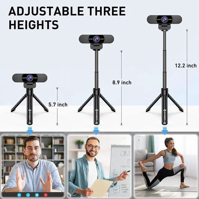 Alt view image 5 of 7 - C960 Web Camera Grey & C960Kit Webcam with Tripod