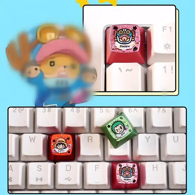 Alt view image 4 of 7 - X ZOMOPLUS Custom Japanese Anime Keycaps,Artisan Metal ESC Key Caps for Cherry MX Switches Mechanical Gaming Keyboard Replacement, PC Gamer Gifts (Pink)