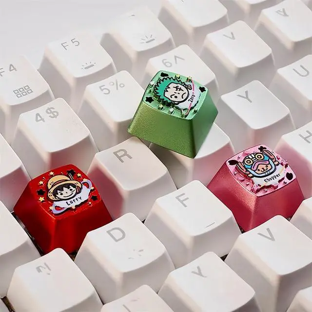 Alt view image 3 of 7 - X ZOMOPLUS Custom Japanese Anime Keycaps,Artisan Metal ESC Key Caps for Cherry MX Switches Mechanical Gaming Keyboard Replacement, PC Gamer Gifts (Pink)