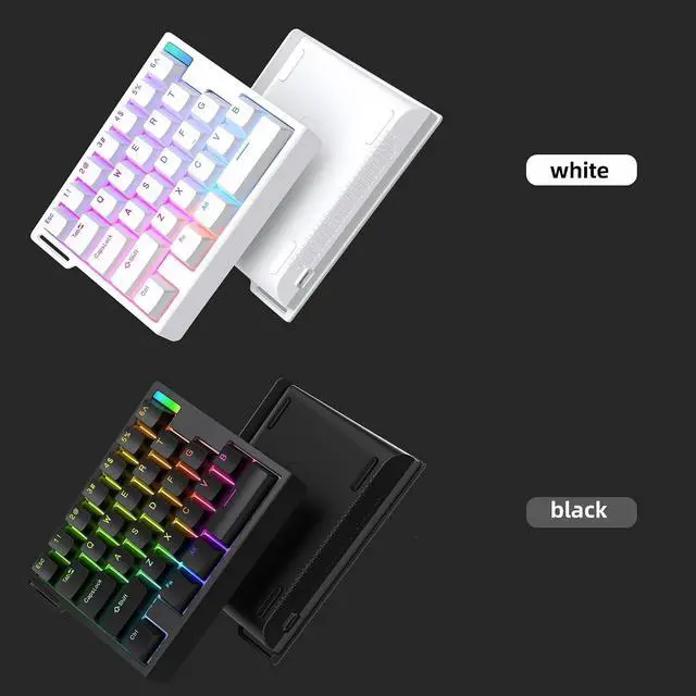 Alt view image 6 of 7 - HE30 Rapid Trigger Gaming Keyboard,One Handed Hall Effect Magnetic Switch Keyboard Hot Swap Custom RGB Mini Wired Macro Mechanical Keypad with Fast Adjustable Actuation,8K Hz Polling Rate (White)