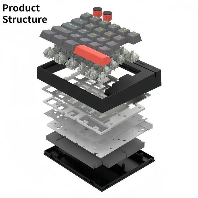 Alt view image 4 of 7 - HK25 One Handed Gaming Keyboard,Magnetic Switch Hall Effect Rapid Trigger Custom RGB Wired Hot Swap Mechanical Keyboard Adjustable Actuation 25 Keys Macro Keypad, 8K Hz Polling Rate (Black)
