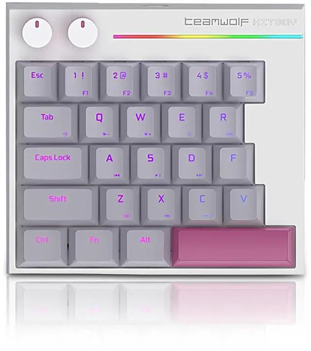 Main image of HK25 One Handed Gaming Keyboard,Magnetic Switch Hall Effect Rapid Trigger Custom RGB Wired Hot Swap Mechanical Keyboard Adjustable Actuation 25 Keys Macro Keypad, 8K Hz Polling Rate (Grey)