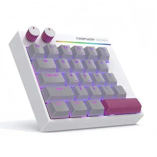 Alt view image 5 of 7 - HK25 One Handed Gaming Keyboard,Magnetic Switch Hall Effect Rapid Trigger Custom RGB Wired Hot Swap Mechanical Keyboard Adjustable Actuation 25 Keys Macro Keypad, 8K Hz Polling Rate (Grey)