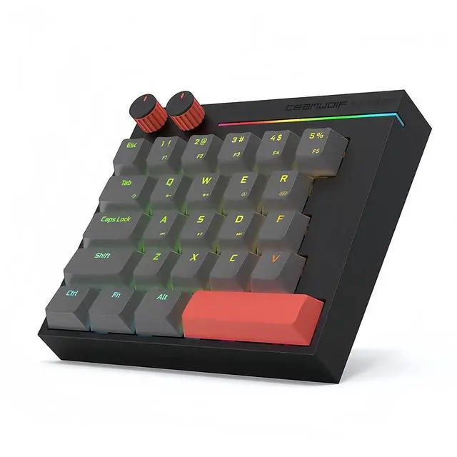 Alt view image 7 of 7 - HK25 One Handed Gaming Keyboard,Magnetic Switch Hall Effect Rapid Trigger Custom RGB Wired Hot Swap Mechanical Keyboard Adjustable Actuation 25 Keys Macro Keypad, 8K Hz Polling Rate (Black)