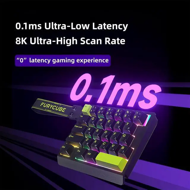 Alt view image 4 of 7 - M30HE Rapid Trigger Gaming Keyboard,Hall Effect Magnetic Switch One Handed Hot Swap RGB Wired Mechanical Keyboard Adjustable Actuation 8K Hz Polling Rate Macro Keypad for E-Sports Gamer (White)