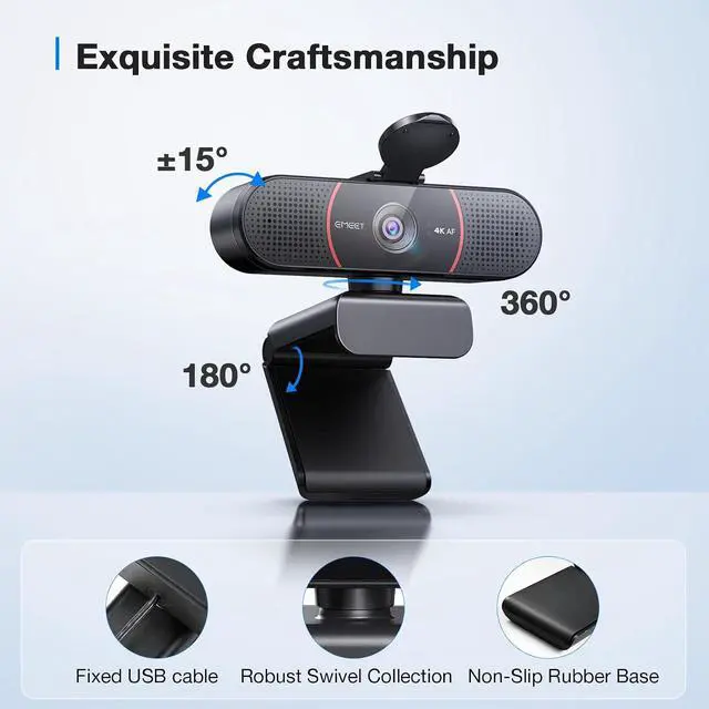 Alt view image 7 of 7 - C960 4K and 2K Webcam for PC
