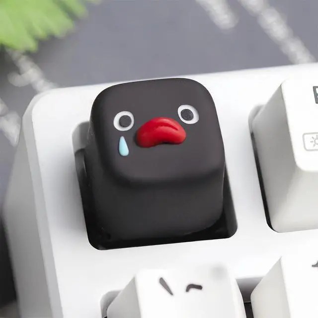 Alt view image 3 of 7 - Cute Penguin Keycaps,Custom Artisan Resin Keycaps Kawaii Cartoon ESC Key Caps for Cherry MX Switches Mechanical Gaming Keyboard Replacement,PC Gamer Gifts (Fish)