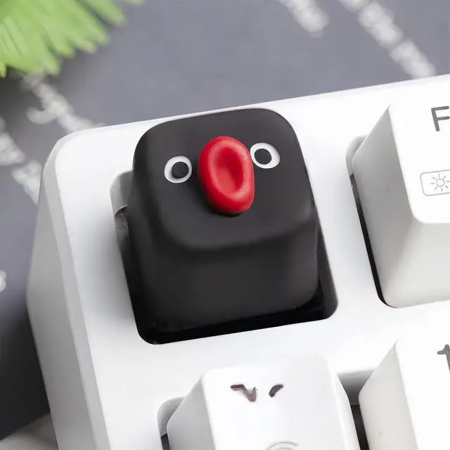 Alt view image 4 of 7 - Cute Penguin Keycaps,Custom Artisan Resin Keycaps Kawaii Cartoon ESC Key Caps for Cherry MX Switches Mechanical Gaming Keyboard Replacement,PC Gamer Gifts (Fish)