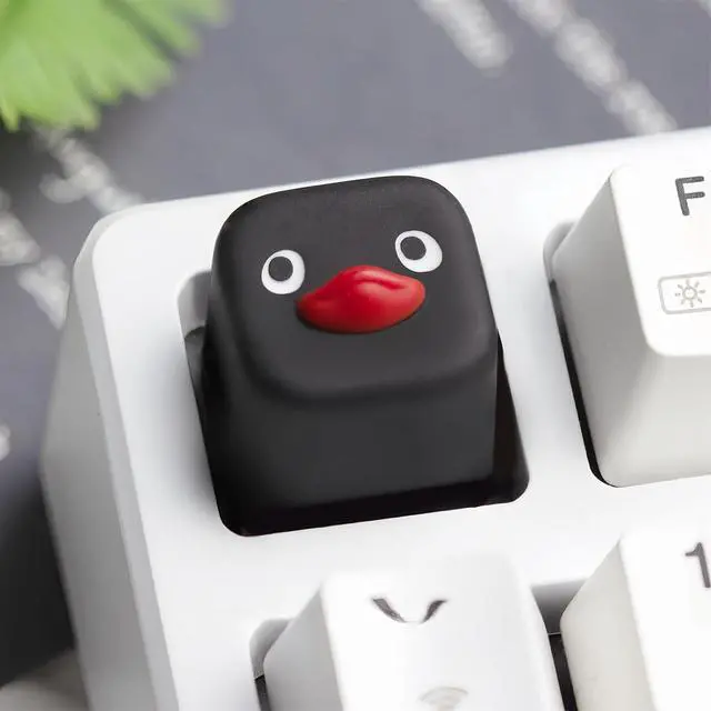Alt view image 7 of 7 - Cute Penguin Keycaps,Custom Artisan Resin Keycaps Kawaii Cartoon ESC Key Caps for Cherry MX Switches Mechanical Gaming Keyboard Replacement,PC Gamer Gifts (Fish)