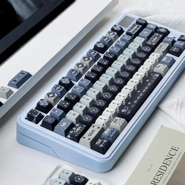Main image of Black Night-Themd Cherry Profile Keycaps,Dye-Sub PBT Keycap Custom Keycaps 120 Keys Full Size Key Set for Cherry MX Switch 61/68/75/84/87/98/104 Mechanical Gaming Keyboard Accessory Decor