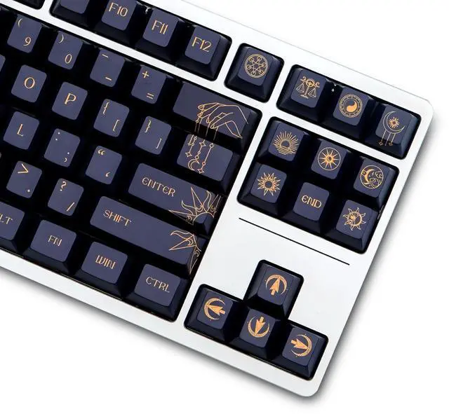 Main image of PBT Custom Keycaps,Cherry Profile Dye-Sublimation Star-Themed Cool Keycaps 150 Keys Full Size Keycap Set for Cherry MX Switches Mechanical Gaming Keyboard (Blue-Constellation)