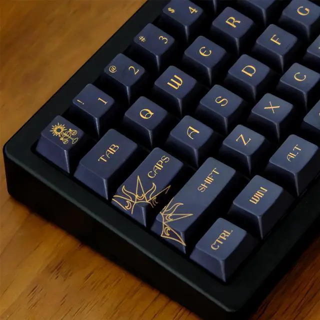 Alt view image 4 of 7 - PBT Custom Keycaps,Cherry Profile Dye-Sublimation Star-Themed Cool Keycaps 150 Keys Full Size Keycap Set for Cherry MX Switches Mechanical Gaming Keyboard (Blue-Constellation)