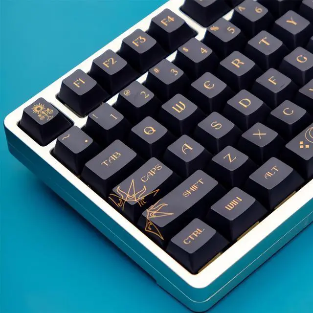 Alt view image 7 of 7 - PBT Custom Keycaps,Cherry Profile Dye-Sublimation Star-Themed Cool Keycaps 150 Keys Full Size Keycap Set for Cherry MX Switches Mechanical Gaming Keyboard (Blue-Constellation)