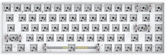 Main image of CIY68 Mechanical Keyboard Kit,65% Bluetooth 5.0/2.4G Barebones Key Board Custom PCB Hot Swappable Wireless Gaming Keyboard Tester DIY Kit with Sound Insulation Mat (White)