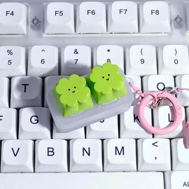Alt view image 4 of 7 - Cute Green Keycaps, Four-Leaf Clover Design for WASD Arrow Keys 3D Cutsom ESC Keycap for Cherry MX Switches Mechanical Gaming Keyboard DIY, Good Luck Gifts for PC Gamer (4PCS)