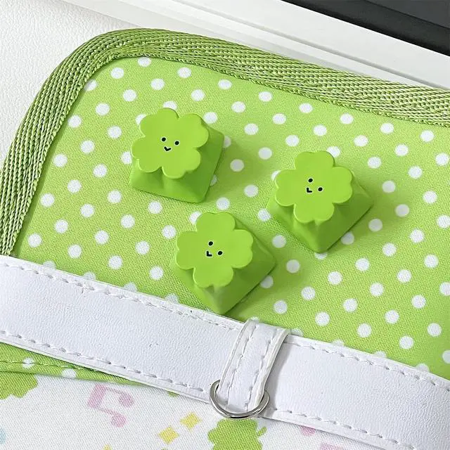 Alt view image 6 of 7 - Cute Green Keycaps, Four-Leaf Clover Design for WASD Arrow Keys 3D Cutsom ESC Keycap for Cherry MX Switches Mechanical Gaming Keyboard DIY, Good Luck Gifts for PC Gamer (4PCS)