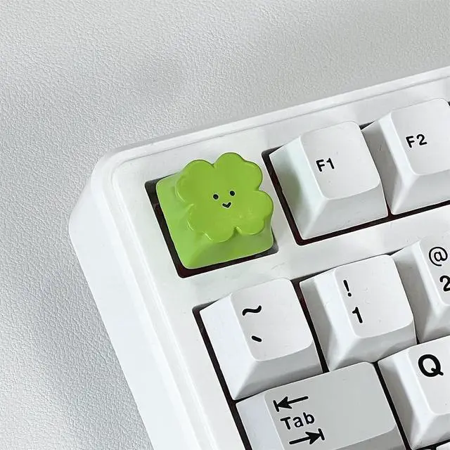 Alt view image 7 of 7 - Cute Green Keycaps, Four-Leaf Clover Design for WASD Arrow Keys 3D Cutsom ESC Keycap for Cherry MX Switches Mechanical Gaming Keyboard DIY, Good Luck Gifts for PC Gamer (4PCS)
